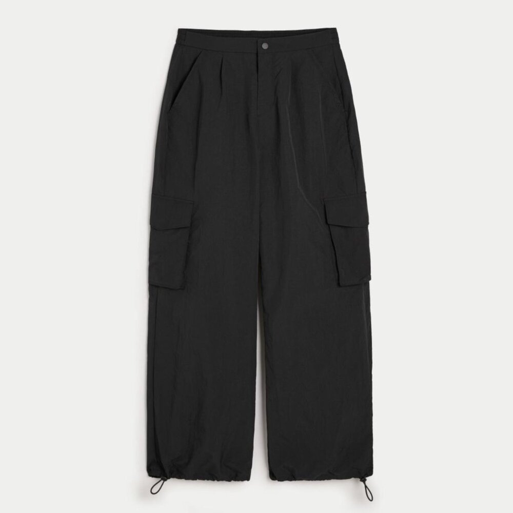 Hollister Gilly Hicks Active Cargo Pants Black Large NEW WITH TAGS